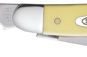 Case 00035 Stockman Medium 2.57"/1.88"/1.71" Folding Clip/Sheepsfoot/Spey Plain Tumble Polish Chrome Vanadium Steel Blade/Yellow Synthetic Handle