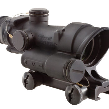 Trijicon 100190 ACOG  Black Hardcoat Anodized 4x 32mm LED Illuminated Red Crosshair .223/5.56 BDC Reticle