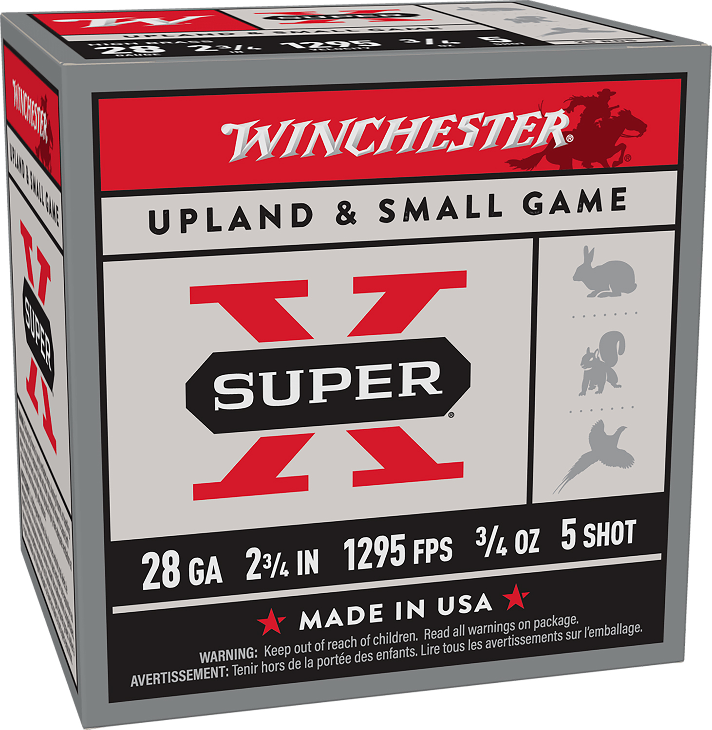 Winchester Ammo X285 Super X Heavy Game Load High Brass 28Gauge 2.75" 3/4oz 5Shot 25 Per Box/10 Case 3 Winchester Ammo X285 Super X Heavy Game Load High Brass 28Gauge 2.75" 3/4oz 5Shot 25 Per Box/10 Case