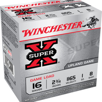 Winchester Ammo XU168 Super X Game Load 16Gauge 2.75" 1oz 8Shot 25 Per Box/10 Case
