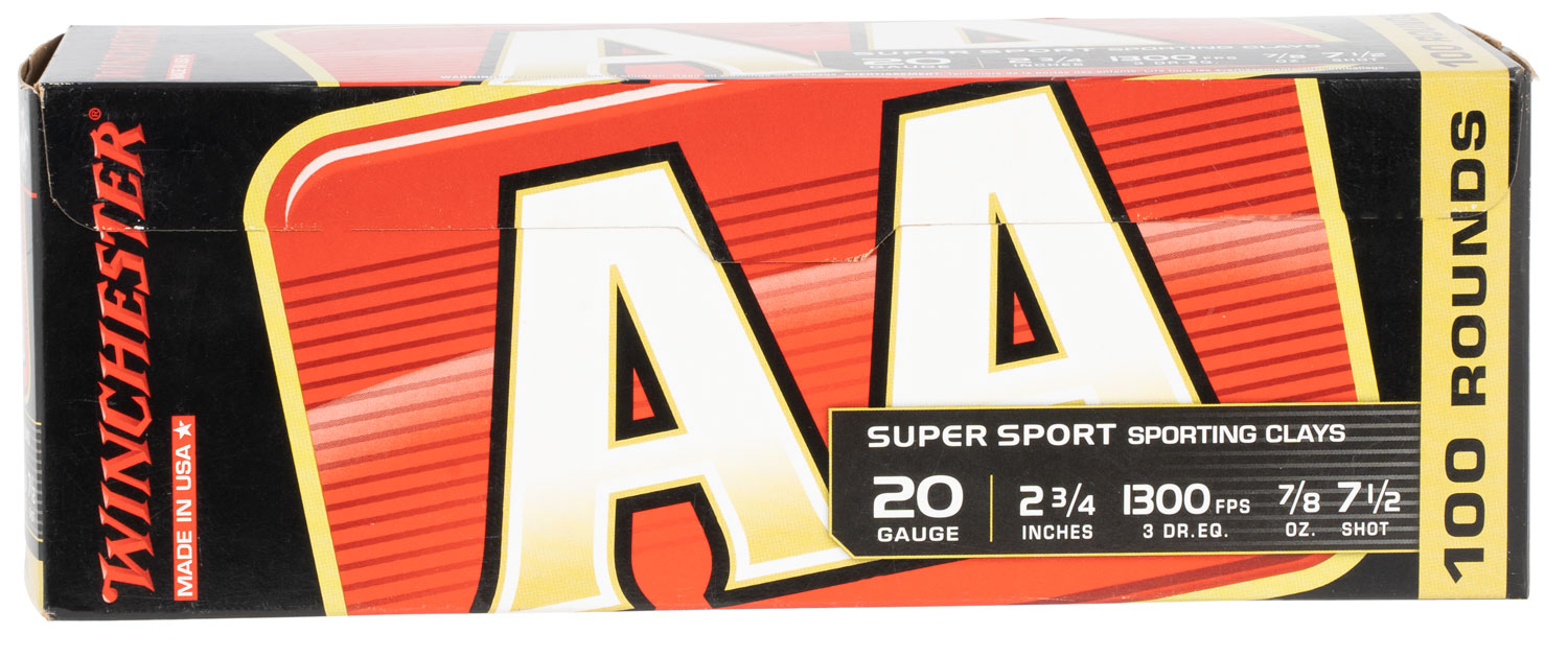 Winchester Ammo AASC207VP AA Sporting Clay 20Gauge 2.75" 7/8oz 7.5Shot 100 Bx/2 Case *Value Pack 3 Winchester Ammo AASC207VP AA Sporting Clay 20Gauge 2.75" 7/8oz 7.5Shot 100 Bx/2 Case *Value Pack