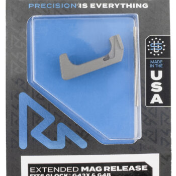 Rival Arms RA72G004D Magazine Release  Extended Silver Aluminum for Glock 43X, 48
