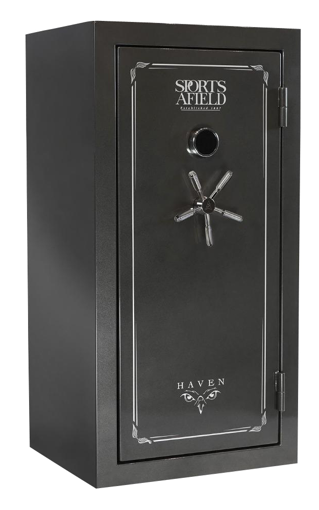 Sports Afield SECSA5930HX Haven Electronic Keypad/Key Entry Dark Gray Metallic Steel Holds 36 + 6 59" H x 30" W x 25" D Fireproof- Yes 3 Sports Afield SECSA5930HX Haven Electronic Keypad/Key Entry Dark Gray Metallic Steel Holds 36 + 6 59" H x 30" W x 25" D Fireproof- Yes