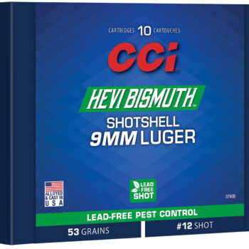 CCI 3790B Pest Control HEVI-Bismuth 9mmLuger 53gr 10 Per Box/20 Case