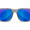 Wiley X AC6TRK09 Trek M/L Blue Mirror Lens Polycarbonate Gloss Crystal Dark Gray Frame 2 180286