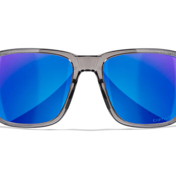 Wiley X AC6TRK09 Trek  M/L Blue Mirror Lens Polycarbonate Gloss Crystal Dark Gray Frame