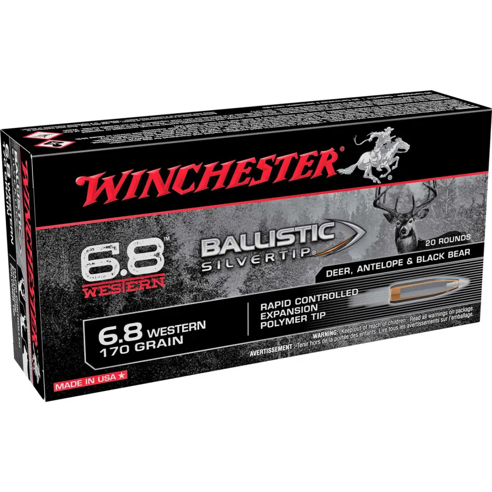 WINCHESTER BALLISTIC SILVERTIP AMO 6.8WST 170GR BST 20RD (10 BOX CASE) 3 WINCHESTER BALLISTIC SILVERTIP AMO 6.8WST 170GR BST 20RD (10 BOX CASE)
