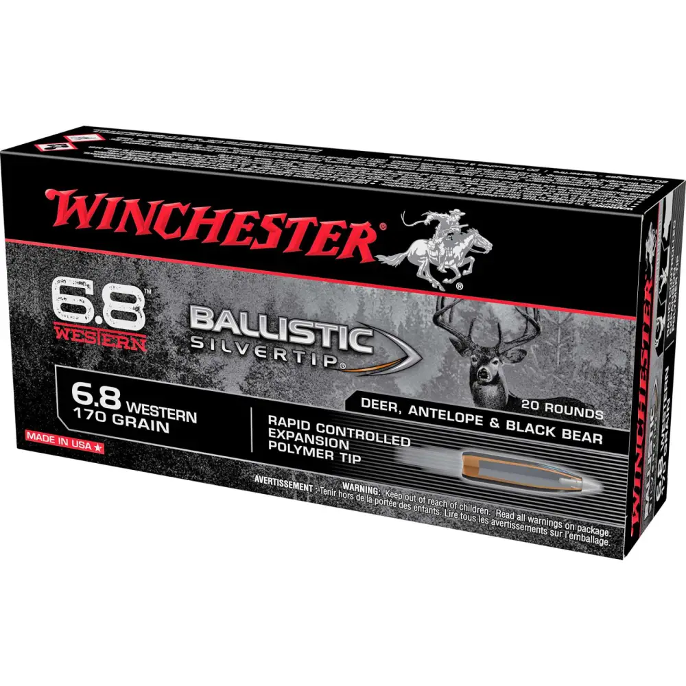 WINCHESTER BALLISTIC SILVERTIP AMO 6.8WST 170GR BST 20RD (10 BOX CASE) 4 WINCHESTER BALLISTIC SILVERTIP AMO 6.8WST 170GR BST 20RD (10 BOX CASE) - Image 2