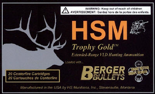 HSM 308210VLD Trophy Gold Extended Range 308 Win 210 gr Berger Hunting VLD Match 20 Per Box/ 25 Case 3 HSM 308210VLD Trophy Gold Extended Range 308 Win 210 gr Berger Hunting VLD Match 20 Per Box/ 25 Case
