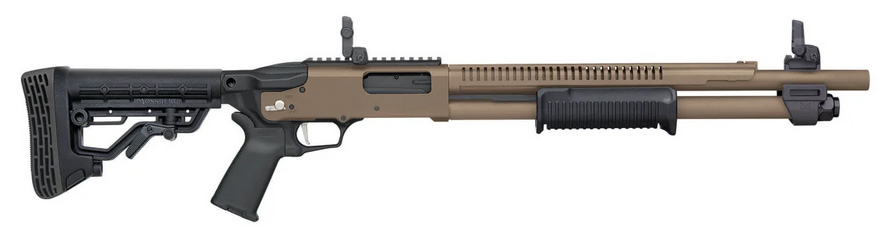 MOSS 590R 12GA 18.5 MAGPUL MBUS FDE 7RD 3 MOSS 590R 12GA 18.5 MAGPUL MBUS FDE 7RD