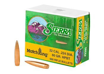SIERRA MATCHKING .224 80GR 500CT