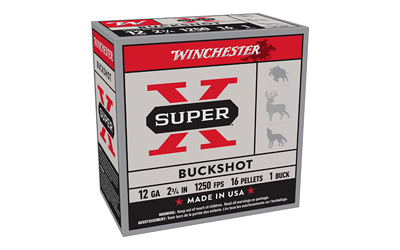 WIN SUPERX 12GA 2.75 BUCKSHOT 25/250 3 WIN SUPERX 12GA 2.75 BUCKSHOT 25/250
