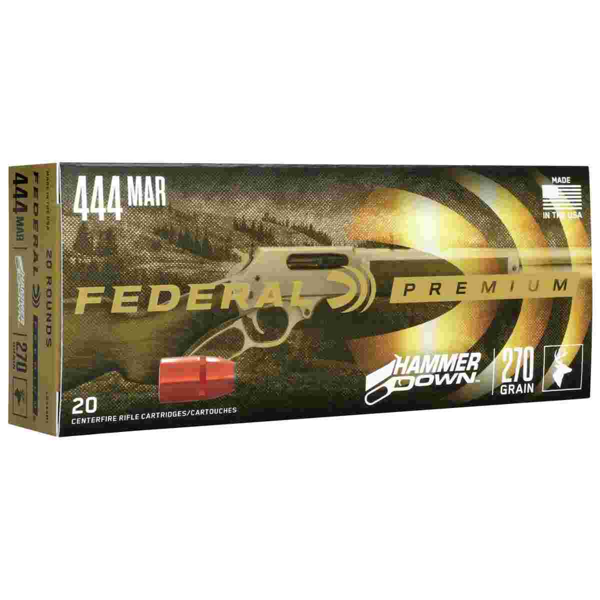 Federal HammerDown Rifle Ammunition .444 Marlin 270gr BSP 2250 fps 20/ct 3 Federal HammerDown Rifle Ammunition .444 Marlin 270gr BSP 2250 fps 20/ct