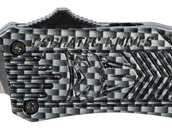 CobraTec Knives SCFCTK1STNS CTK-1  Small 2.75" OTF Tanto Plain D2 Steel Blade/Carbon Fiber Aluminum Handle Features Glass Breaker Includes Pocket Clip