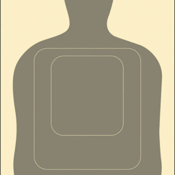 Action Target TQ15GRAY100 Qualification Standard Silhouette Paper Hanging 24" x 45" Gray/White 100 Per Box