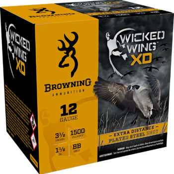 Browning Ammo B193411240 Wicked Wing XD  12Gauge 3.50" 1 1/2oz BBShot 25 Per Box/10 Case