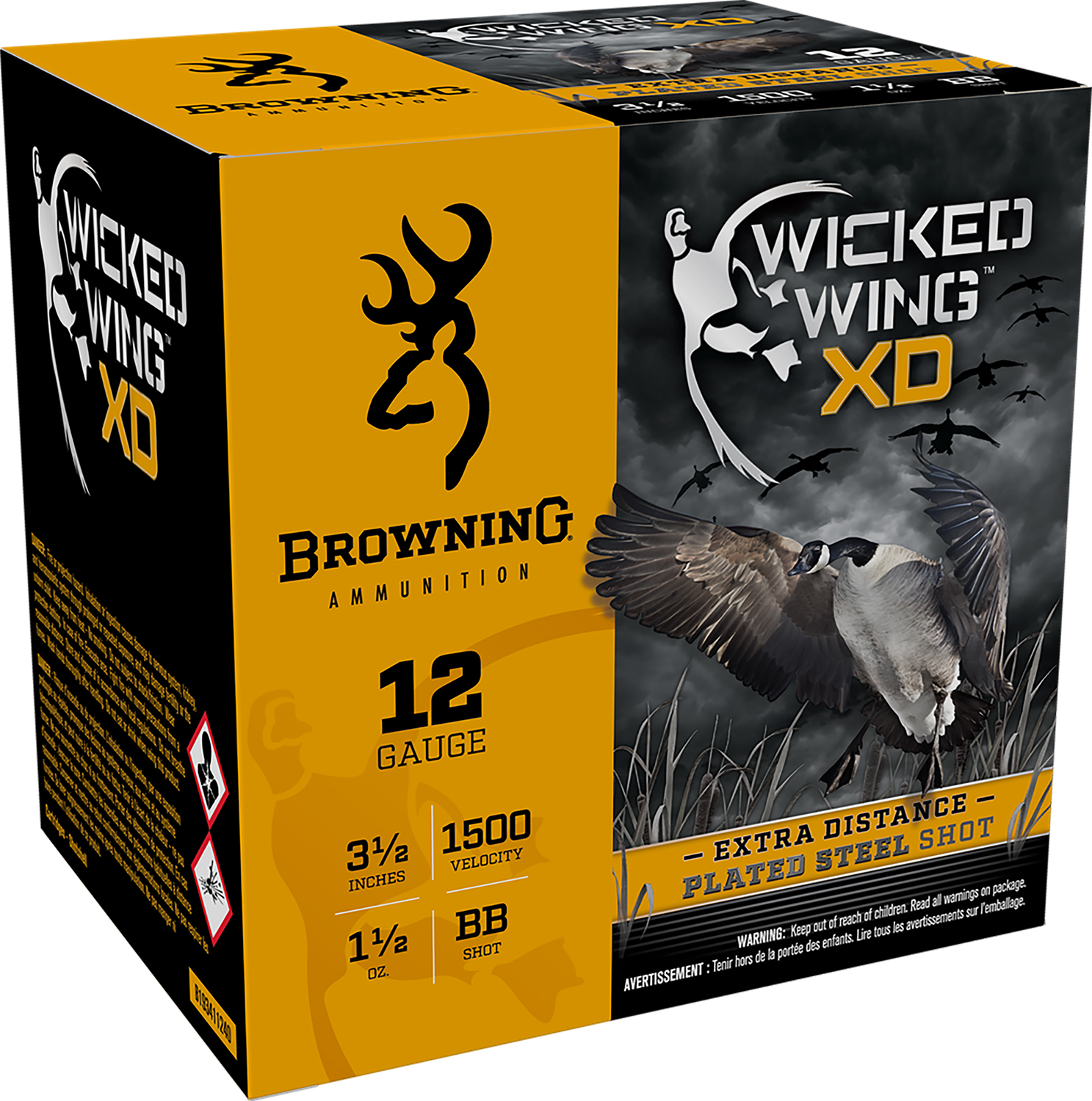 Browning Ammo B193411240 Wicked Wing XD 12Gauge 3.50" 1 1/2oz BBShot 25 Per Box/10 Case 3 Browning Ammo B193411240 Wicked Wing XD 12Gauge 3.50" 1 1/2oz BBShot 25 Per Box/10 Case