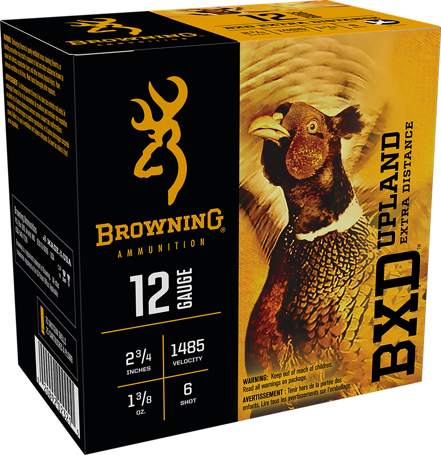Browning Ammo B193511226 BXD Upland 12Gauge 2.75" 1 3/8oz 6Shot 25 Per Box/10 Case 3 Browning Ammo B193511226 BXD Upland 12Gauge 2.75" 1 3/8oz 6Shot 25 Per Box/10 Case