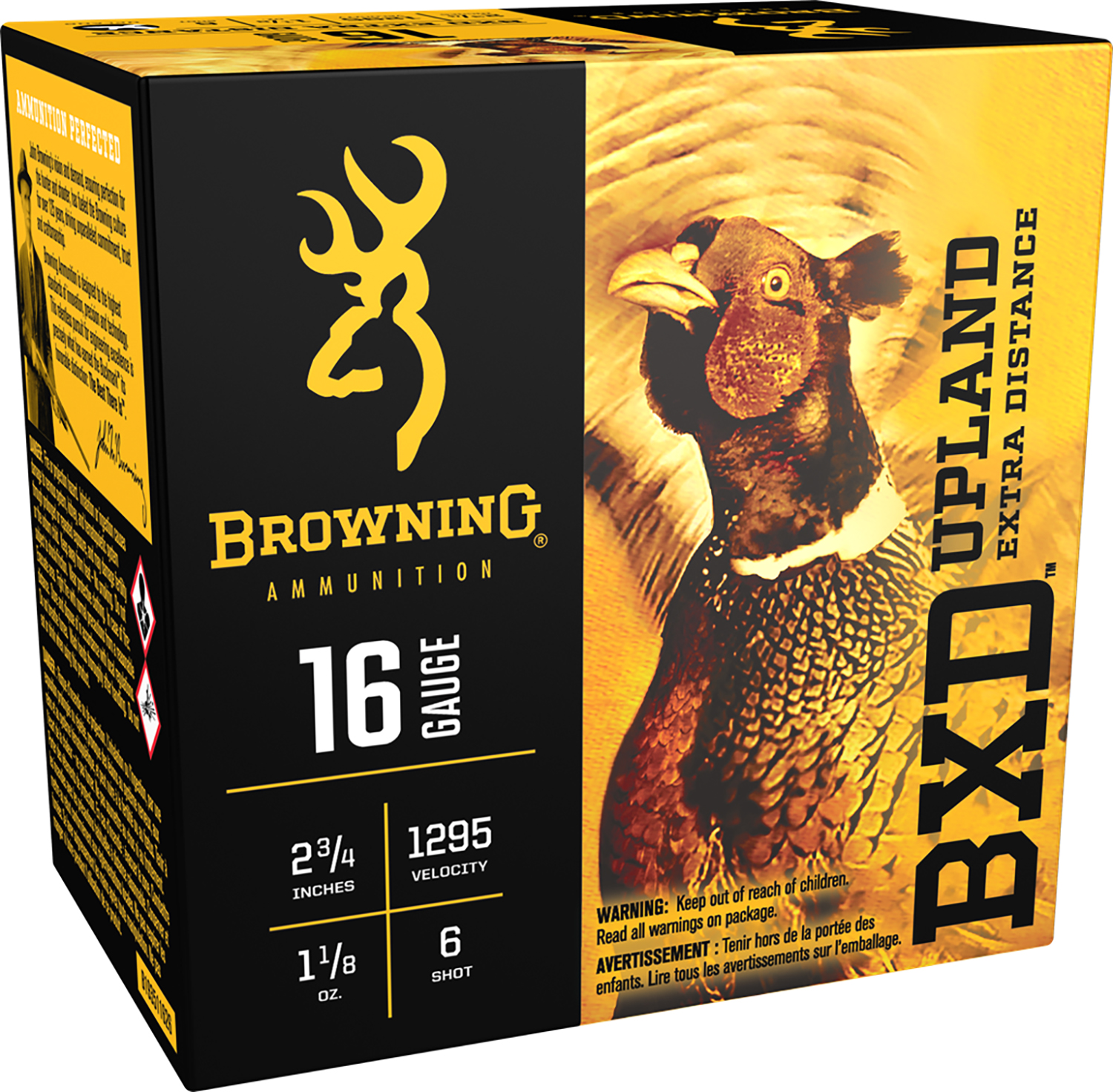 Browning Ammo B193511626 BXD Upland 16Gauge 2.75" 1 1/8oz 6Shot 25 Per Box/10 Case 3 Browning Ammo B193511626 BXD Upland 16Gauge 2.75" 1 1/8oz 6Shot 25 Per Box/10 Case