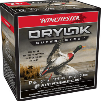 Winchester Ammo SSH12LH3 Drylok Super Steel High Velocity 12Gauge 3.50" 1 1/2oz 3Shot 25 Per Box/10 Case