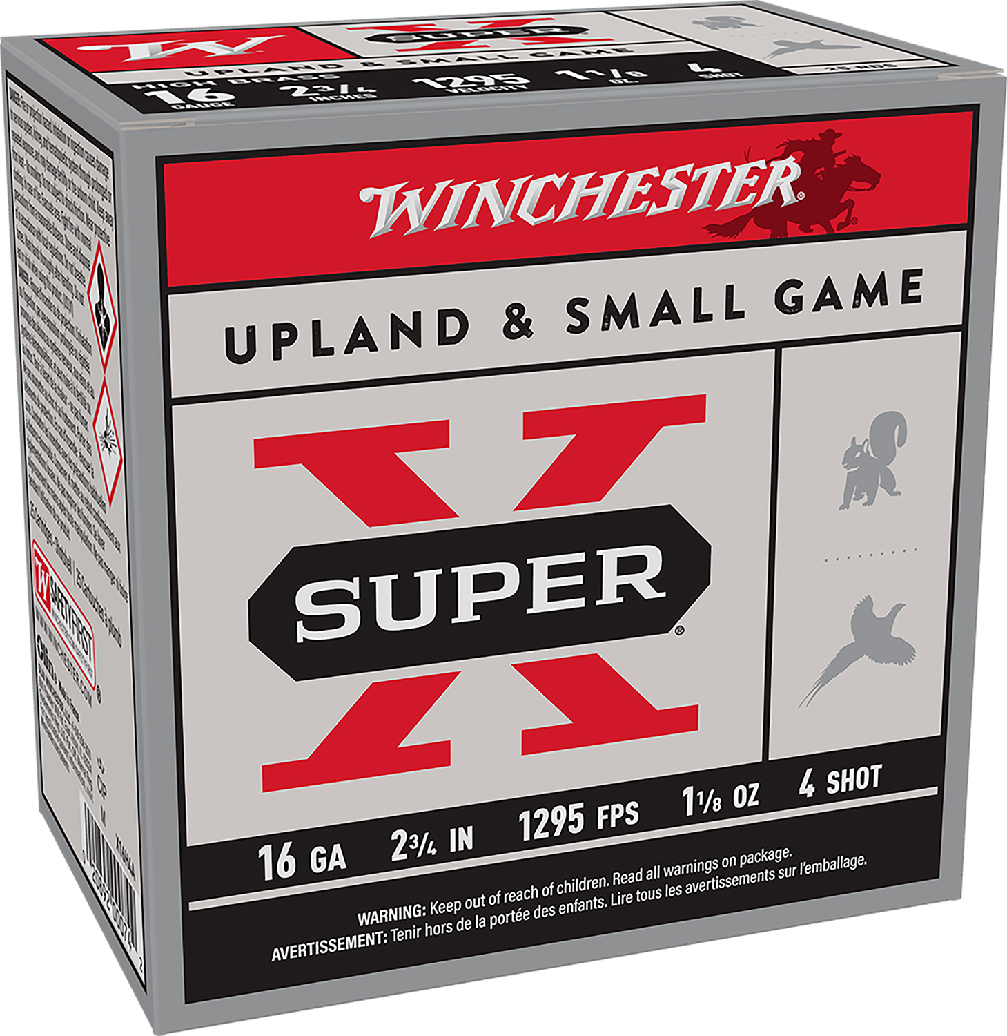 Winchester Ammo X16H4 Super X Heavy Game Load High Brass 16Gauge 2.75" 1 1/8oz 4Shot 25 Per Box/10 Case 3 Winchester Ammo X16H4 Super X Heavy Game Load High Brass 16Gauge 2.75" 1 1/8oz 4Shot 25 Per Box/10 Case
