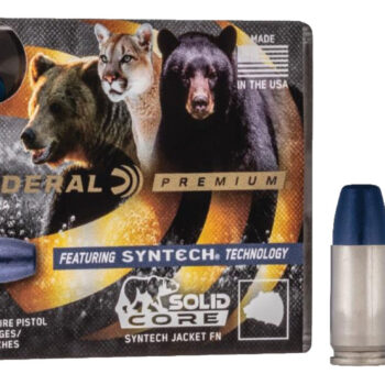 Federal P45SHC1 Premium  45ACP+P 240gr Solid Core Synthetic Flat Nose 20 Per Box/10 Case