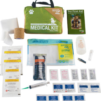 Adventure Medical Kits 01350115 Adventure Trail Dog Medical Kit Treats Injuries Green
