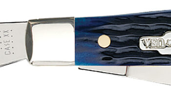 Case 02806 Stockman  Medium 2.42"/1.58"/1.57" Folding Clip/Sheepsfoot/Pen Plain Mirror Polished Tru-Sharp SS Blade/Rogers Corn Cob Jigged Blue Bone Handle