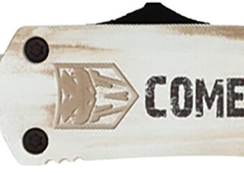 CobraTec Knives MCATIFS3TNS FS-3 Come And Take It 3" OTF Tanto Plain D2 Steel Blade/White w/"Come And Take It" Cerakoted Aluminum Handle Features Glass Breaker Includes Pocket Clip