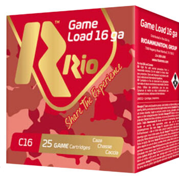 Rio Ammunition RCHV1675 Game Load  16Gauge 2.75" 1 1/8oz 7.5Shot 25 Per Box/10 Case