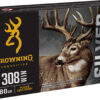 Browning Ammo B192603081 Silver 308Win 180gr Plated Soft Point 20 Per Box/10 Case 1 163451