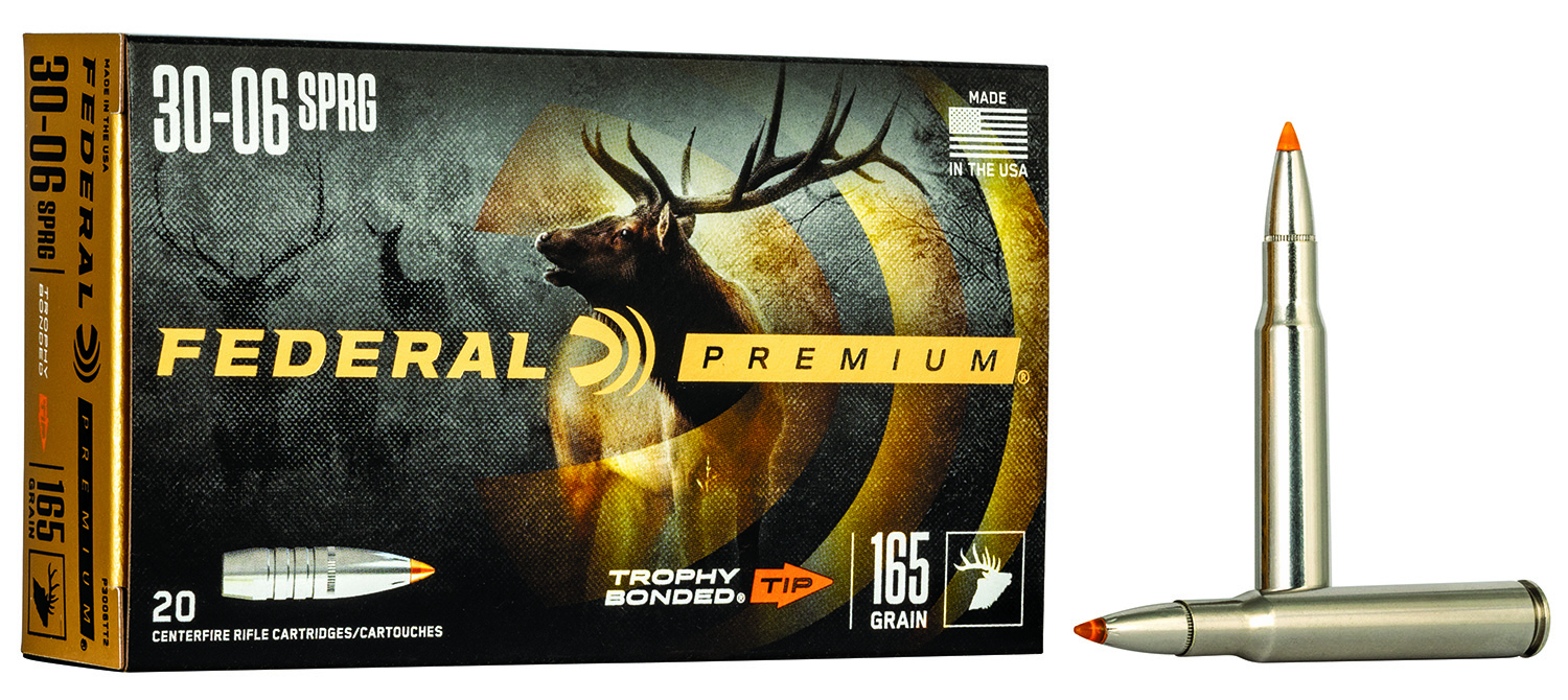Federal P3006TT2 Premium 30-06Springfield 165gr Trophy Bonded Tip 20 Per Box/10 Case 3 Federal P3006TT2 Premium 30-06Springfield 165gr Trophy Bonded Tip 20 Per Box/10 Case