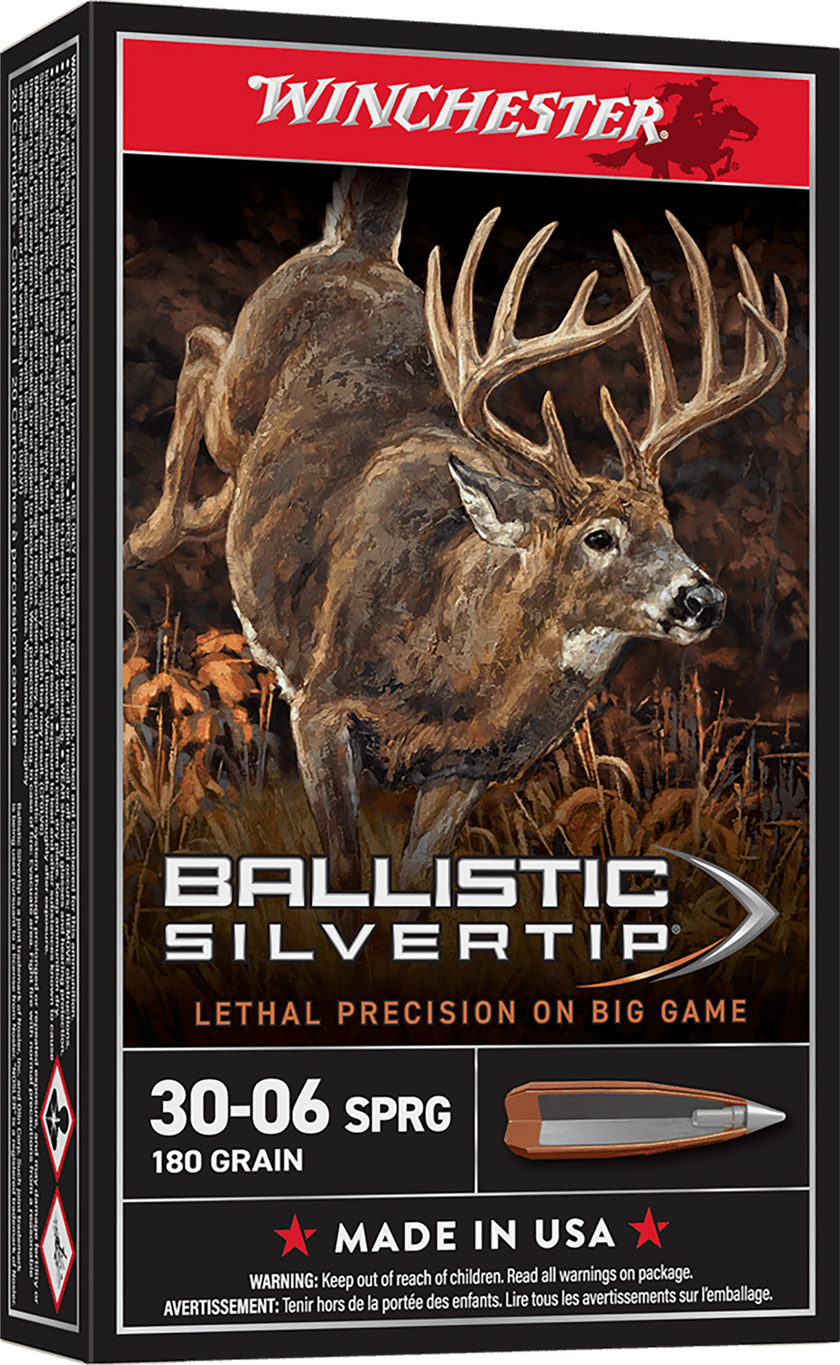 Winchester Ammo SBST3006B Ballistic Silvertip 30-06Springfield 180gr Rapid Controlled Expansion Polymer Tip 20 Per Box/10 Case 3 Winchester Ammo SBST3006B Ballistic Silvertip 30-06Springfield 180gr Rapid Controlled Expansion Polymer Tip 20 Per Box/10 Case