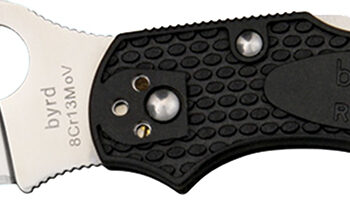 Spyderco BY10PBK2 Byrd Robin 2 Lightweight 2.43" Folding Drop Point Plain 8Cr13MoV SS Blade Black Bi-Directional Texturing FRN Handle Includes Pocket Clip