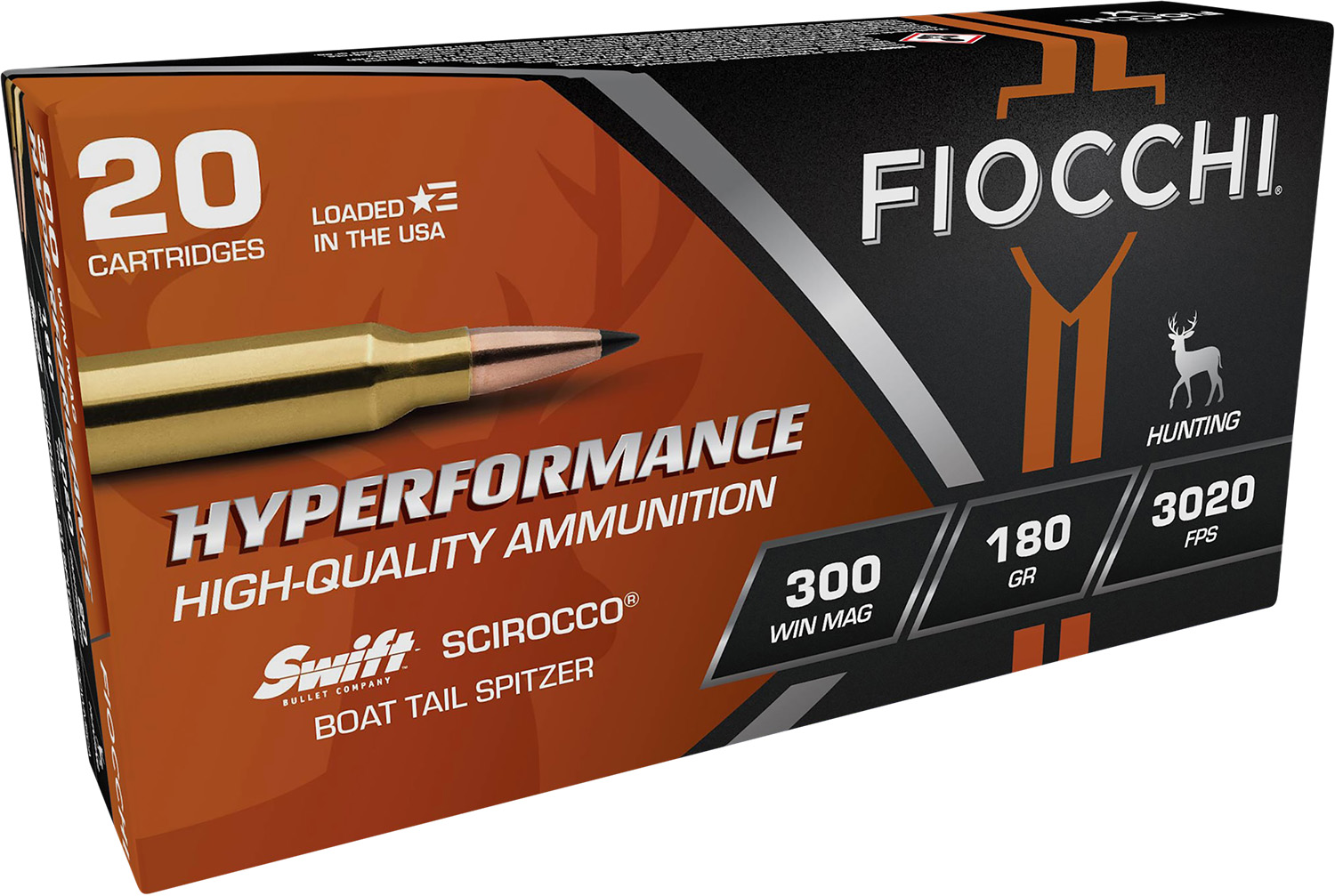 Fiocchi 300WMSCA Hyperformance 300WinMag 180gr Swift Scirocco II Boat Tail Spitzer 20 Per Box/10 Case 3 Fiocchi 300WMSCA Hyperformance 300WinMag 180gr Swift Scirocco II Boat Tail Spitzer 20 Per Box/10 Case