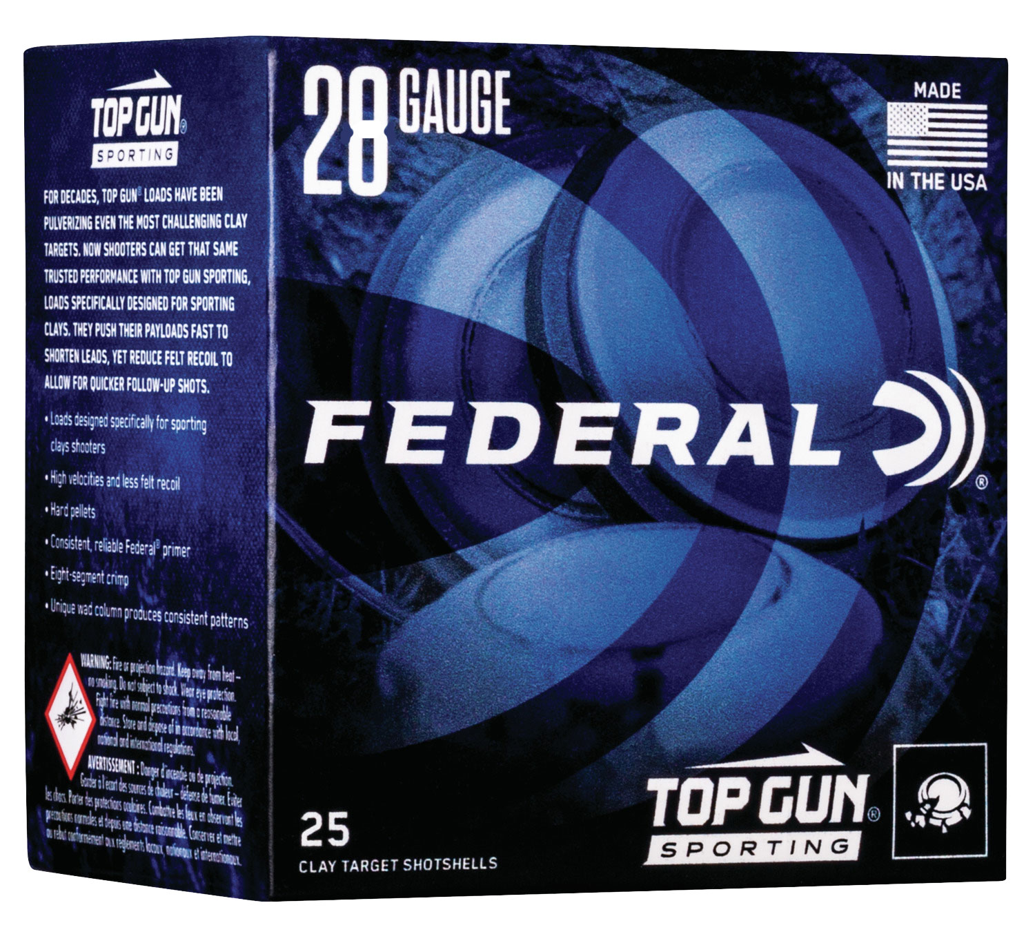 Federal TGS282175 Top Gun 28Gauge 2.75" 3/4oz 7.5Shot 25 Per Box/10 Case 3 Federal TGS282175 Top Gun 28Gauge 2.75" 3/4oz 7.5Shot 25 Per Box/10 Case