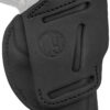1791 Gunleather 4WH1SBLL 4-Way IWB/OWB 01 Stealth Black Leather Belt Clip Fits 3-4" Barrel 1911 Left Hand 1 118456