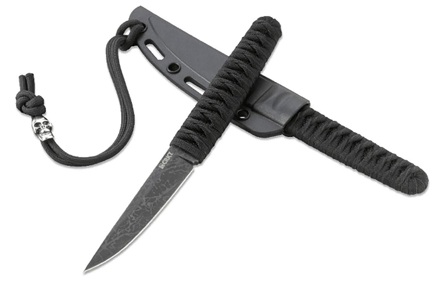 CRKT 2367 Obake 3.64" Fixed Plain Acid Etched Gray TiCN 8Cr14MoV SS Blade/ Black Nylon Cord Wrapped Stainless Steel Handle Includes Sheath 3 CRKT 2367 Obake 3.64" Fixed Plain Acid Etched Gray TiCN 8Cr14MoV SS Blade/ Black Nylon Cord Wrapped Stainless Steel Handle Includes Sheath