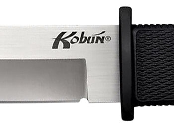 Cold Steel CS17T Kobun  5.50" Fixed Tanto Plain AUS-8A SS Blade/Black Deep Checkered Kray-Ex Handle Includes Belt Clip/Sheath