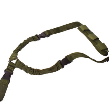 Rukx Gear ATICT1PSG Tactical Single Point Sling Green Nylon Adjustable Bungee