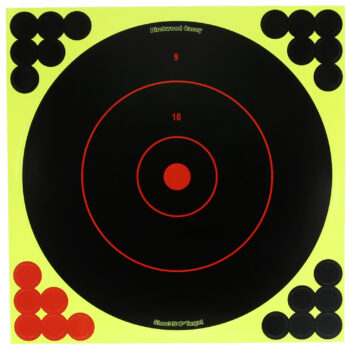 Birchwood Casey TDSNC1212PK Target Dispenser  Adhesive Paper 12" Bullseye, Includes Pasters 12 PK