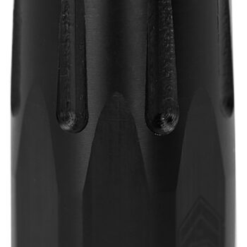 Angstadt Arms AA093LBC01 Blastwave Blast Shield Black Hardcoat Anodized Steel with 2.50" OAL for 9mm Luger 3-Lug Attachments