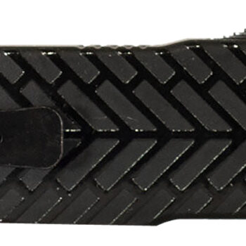 Templar Knife LAHBG52 Premium LW  Large 3.55" OTF Tanto Part Serrated Black Oxide Stonewashed D2 Steel Blade, 5.25" Black Herringbone Aluminum Handle