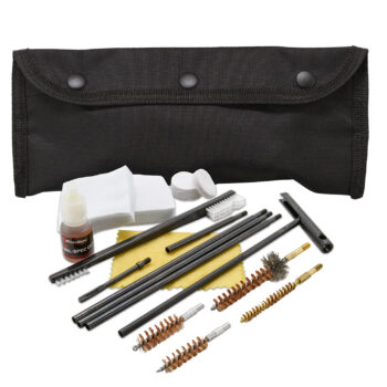 KleenBore POU301B All Caliber Cleaning Kit Handgun/Rifle Bronze/Nylon Bristles Nylon Case