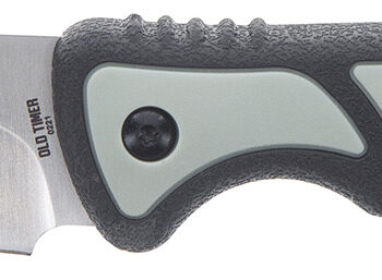 Old Timer 1137135 Trail Boss  3.70" Fixed Drop Point Plain Stainless Steel Blade 5.25" TPE Handle Includes Sheath