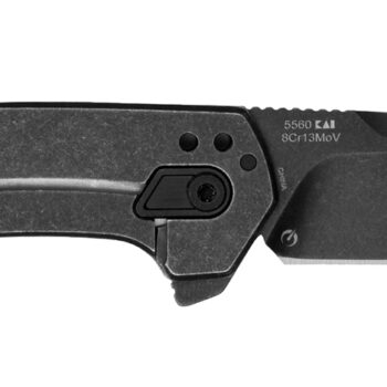 Kershaw  Radar  2.90" Folding Drop Point Plain Black Oxide Blackwash 8Cr13MoV SS Blade & Stainless Steel Handle Includes Pocket Clip