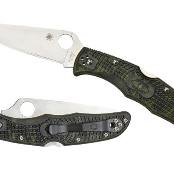 Spyderco C10ZFPGR Endura 4 Lightweight 3.80" Folding Plain Satin VG-10 SS Blade/Zome Green Bi-Directional Texturing FRN Handle Includes Pocket Clip