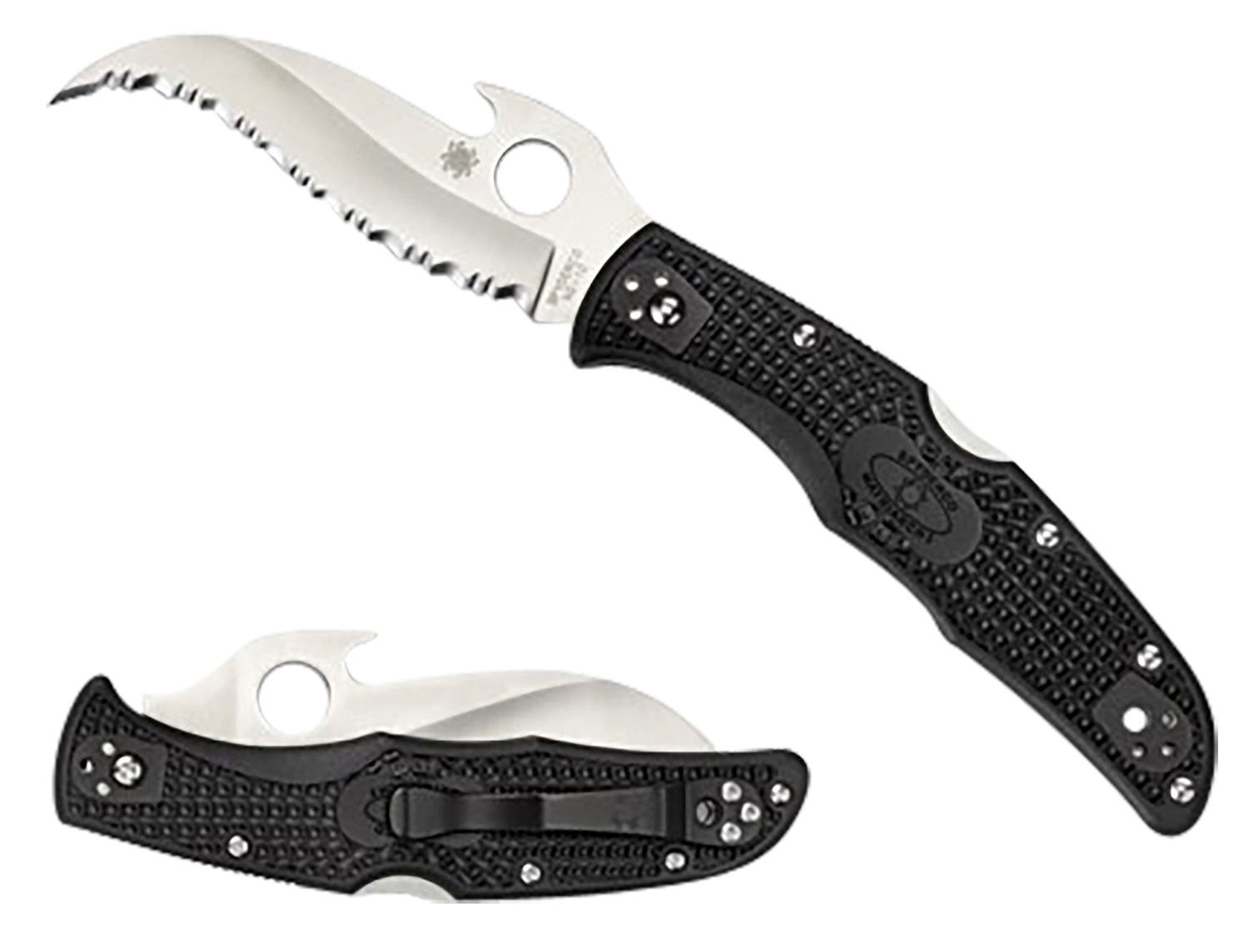 Spyderco C12SBK2W Matriarch 2 3.57" Folding Reverse S Serrated Satin VG-10 SS Blade/Black Bi-Directional Texturing FRN Handle Includes Pocket Clip 3 Spyderco C12SBK2W Matriarch 2 3.57" Folding Reverse S Serrated Satin VG-10 SS Blade/Black Bi-Directional Texturing FRN Handle Includes Pocket Clip