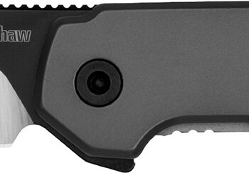 Kershaw 1411 Thermal  EDC 2.95" Folding Drop Point Plain Black Oxide w/Satin Grinds 8Cr13MoV SS Blade, Gray PVD Stainless Steel Handle, Includes Pocket Clip