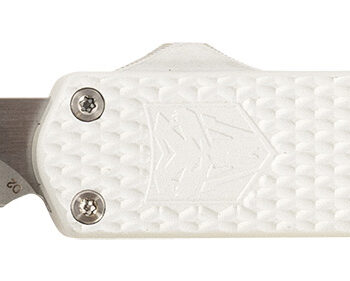 CobraTec Knives MNSILMGEN2DNS Mini Mamba Gen II 2.25" OTF Plain Stonewashed D2 Steel Blade, 3.38" Silver Textured Anodized Aluminum Handle, Features Glass Breaker, Includes Pocket Clip